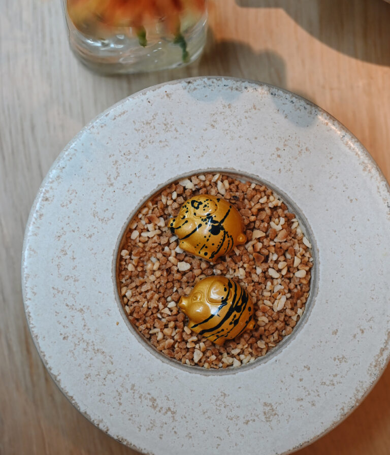 Creatieve amuse of dessert van Lucy’s Table met fijne presentatie